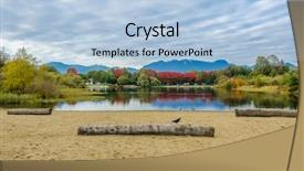  Presentation with british columbia canada - Presentation design featuring british columbia - majestic lake in john hendry background and a  colored foreground