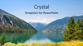  Presentation with mountain lake - Cool new PPT layouts with british columbia - majestic mountain lake in canada backdrop and a light blue colored foreground