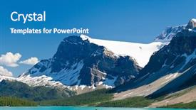  Presentation with mountain lake - Slides featuring british columbia - majestic mountain lake in canada background and a  colored foreground