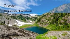  Presentation with british columbia canada - PPT layouts having british columbia - majestic mountain lake in canada background and a light blue colored foreground