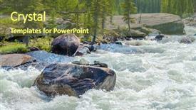  Presentation with army canada - PPT theme consisting of british columbia - majestic mountain river in canada background and a  colored foreground