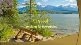  Presentation with photovoltaic mountain - Presentation theme with old western gold mine - ghost town home ruins at background and a mint green colored foreground