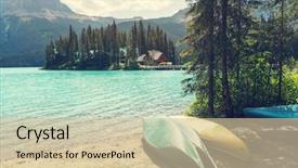  Presentation with british columbia canada - Cool new PPT theme with british columbia - serenity emerald lake backdrop and a lemonade colored foreground