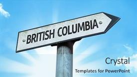  Presentation with british columbia - Colorful slide set enhanced with british columbia direction sign backdrop and a  colored foreground
