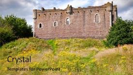  Presentation with castle - Presentation theme featuring british comedy monty python background and a gold colored foreground
