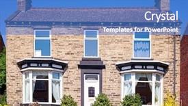  Presentation with english alphabet set in old - Cool new PPT theme with british culture - old english house backdrop and a  colored foreground