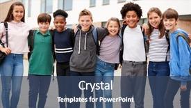  Presentation with culture - Audience pleasing presentation theme consisting of british culture - portrait of high school student backdrop and a ocean colored foreground