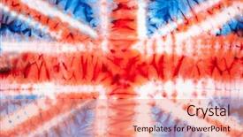  Presentation with tie dye - PPT theme enhanced with british flag abstract tie dyed background and a coral colored foreground