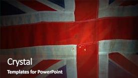  Presentation with british war - Slides consisting of british flag of crimean war background and a tawny brown colored foreground