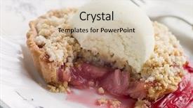  Presentation with vanilla ice cream fresh - Amazing PPT layouts having british food - rhubarb crumble tart with vanilla backdrop and a lemonade colored foreground