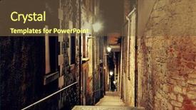  Presentation with city of chicago aerial view - Slide set with british heritage - edinburgh city street view background and a tawny brown colored foreground