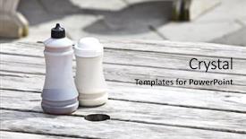  Presentation with table salt - Colorful PPT theme enhanced with british isles - salt and vinegar bottles backdrop and a  colored foreground