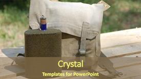  Presentation with british - Slides with british military flask and bag background and a tawny brown colored foreground