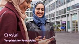  Presentation with muslim women - Audience pleasing presentation consisting of british muslim women texting backdrop and a wine colored foreground