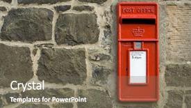  Presentation with british - Presentation having british red postbox letter box background and a gray colored foreground