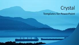  Presentation with vancouver - PPT theme consisting of british ship - abstract mountain range silhouette background and a arctic colored foreground