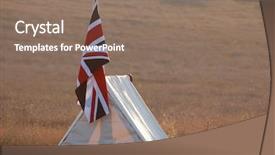  Presentation with british war - PPT layouts featuring british soldier tent of crimean background and a coral colored foreground