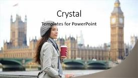  Presentation with tea coffee - Theme consisting of british tea - london woman drinking coffee background and a white colored foreground