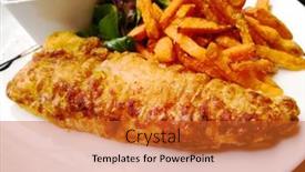  Presentation with british - Presentation theme featuring british-traditional-fish-and-chips background and a red colored foreground