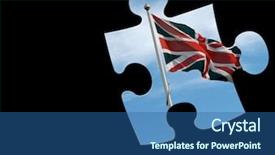  Presentation with union jack flag - Cool new presentation theme with british union jack flag overlaid backdrop and a  colored foreground