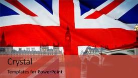  Presentation with union jack - Slides consisting of british union jack flag background and a red colored foreground