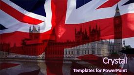  Presentation with union jack flag - Beautiful presentation featuring eu - british union jack flag backdrop and a wine colored foreground