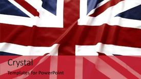  Presentation with union jack flag - Slide set featuring british union jack flag background and a red colored foreground