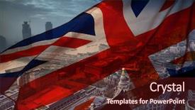  Presentation with leave - Presentation theme with big ben clock tower background and a tawny brown colored foreground
