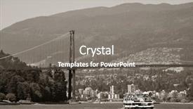  Presentation with cruise ship - Slide deck having cruise ship and lions gate background and a gray colored foreground