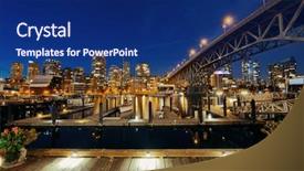  Presentation with pride rainbow crosswalk vancouver pedestrians - Beautiful PPT theme featuring vancouver false creek at night backdrop and a navy blue colored foreground