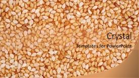  Presentation with sweet candy - Presentation design consisting of brittle sesame and caramel sweet background and a yellow colored foreground