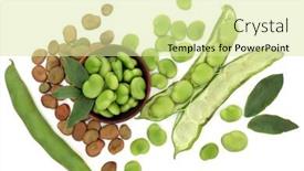  Presentation with broad - PPT layouts with broad-beans-healthy-super-food background and a blonde colored foreground