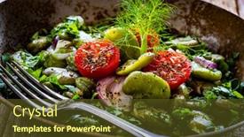  Presentation with broad - Slide set with broad-beans-with-cherry-tomatoes background and a tawny brown colored foreground