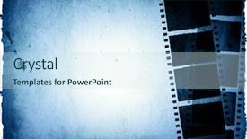  Presentation with broad - Presentation theme consisting of broad sheet - grunge film strip effect backgrounds background and a sky blue colored foreground