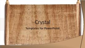  Presentation with ancient scroll - Cool new PPT theme with broad sheet - horizontal ancient scroll isolated backdrop and a coral colored foreground