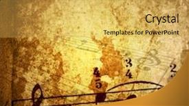  Presentation with grunge vintage music notes - Colorful slides enhanced with broad sheet - music grunge backgrounds - perfect backdrop and a yellow colored foreground