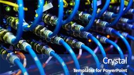  Presentation with broadband - Cool new presentation design with broadband cables backdrop and a ocean colored foreground