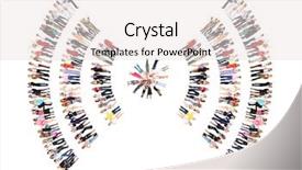  Presentation with business - Slide set with broadcasting free - business picture many colleagues background and a sky blue colored foreground