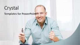  Presentation with broadcasting - Slide set consisting of broadcasting free - sports happiness and people concept background and a white colored foreground