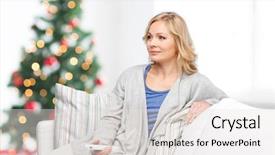  Presentation with christmas holidays - Theme featuring broadcasting free - television holidays leisure and people background and a light gray colored foreground