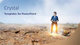  Presentation with mind - Audience pleasing theme consisting of broaden-your-mind-mixed-media backdrop and a light blue colored foreground