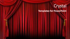  Presentation with red stage curtain - Audience pleasing presentation consisting of broadway - multiple red layered stage theater backdrop and a wine colored foreground