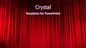  Presentation with curtain - PPT layouts with broadway - red closed curtain with light background and a wine colored foreground
