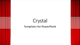  Presentation with curtain - Beautiful theme featuring broadway - theater or cinema red curtain backdrop and a white colored foreground