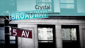  Presentation with new york - Presentation with broadway sign in new york background and a seafoam green colored foreground