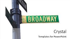  Presentation with new path - Cool new presentation theme with broadway sign in new york backdrop and a white colored foreground