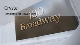  Presentation with broadway - Presentation design with broadway street sign in new background and a light gray colored foreground