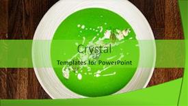  Presentation with coconut milk - Slide deck with broccoli cream soup with coconut milk background and a seafoam green colored foreground