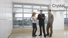  Presentation with real estate - Slide deck having brochure 3 - full length of a real background and a light gray colored foreground