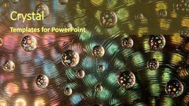  Presentation with colorful water droplets - PPT layouts consisting of brochure 3 - water drops reflecting colorful paper background and a tawny brown colored foreground